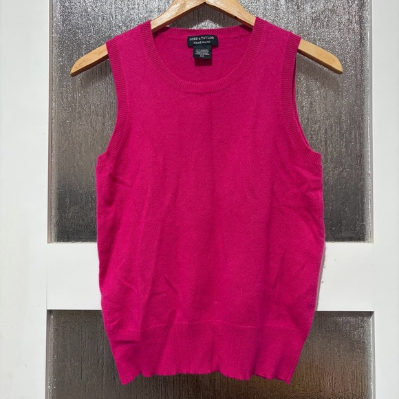 Lord & Taylor 100% Cashmere Sweater Vest - Picture 1 of 4